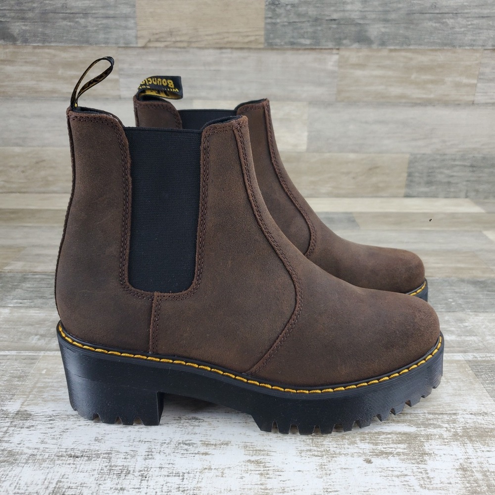 Dr. Martens Sanguine Rometty Womens Chelsea Boots Sz 11 Dark Brown Platform